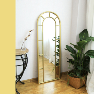 Miroir en verre cintrée pour chambre et salon, vente en gros, OEM, ODM, taille personnalisée, pleine longueur - Product Image 4