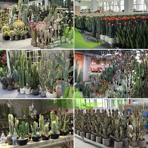 Plante artificielle <span class=keywords><strong>en</strong></span> <span class=keywords><strong>pot</strong></span> réaliste de type cactus, style figue de Barbarie avec des boutons roses, idéale pour la verdure de la maison, du bureau, des accents d'intérieur - Product Image 6