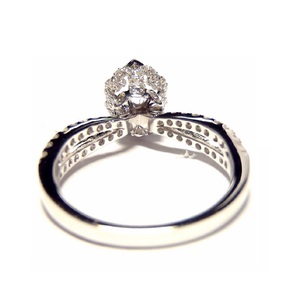 Expédition directe de Hong Kong – Qualité supérieure – Or blanc 18 carats personnalisé – Diamant véritable 0,65 carat – Solitaire central – Semi-monture classique pour mariage - Product Image 3