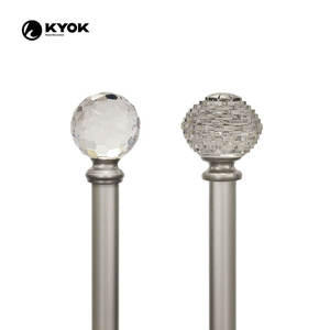 KYOK Ensemble de tringles à <span class=keywords><strong>rideaux</strong></span> extensibles de luxe en cristal pour la décoration de la maison - Product Image 2