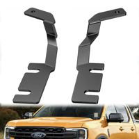 Supports de montage de feux de fossé pour montants A en acier inoxydable 304 noir sur mesure pour travaux tout-terrain pour Ford F et Toyota Truck
