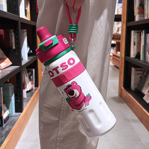 Botella de Agua Aislada de Doble Pared con Diseño de <span class=keywords><strong>Spiderman</strong></span> para Niños, <span class=keywords><strong>Taza</strong></span> con Pajita de Mickey de Acero Inoxidable 316, Termo Infantil Portátil - Product Image 2