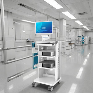 Phong cách công nghiệp nội soi xe đẩy đồ nội thất bệnh viện với im lặng bánh di động thiết bị y tế giỏ hàng vật liệu kim loại - Product Image 5