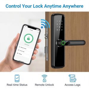 <span class=keywords><strong>Serratura</strong></span> Intelligente Tuya 2026 con Sblocco Impronta Digitale, Controllo Remoto Tramite App TTLock, Ingresso Digitale Senza Chiave, Maniglia di Sicurezza Intelligente - Product Image 4