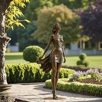 Statue de Dame en Bronze Nouvelle Conception de Bronze Factory, Sculpture de Jardin avec Finition Polie, Marque MALTON, Art & Objets de Collection à Vendre