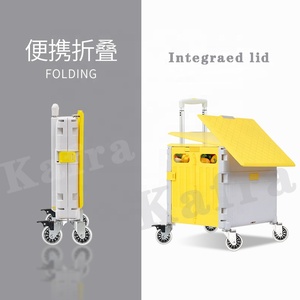 รถเข็นสำหรับคุณครูแบบมีล้อลากด้ามจับปรับได้พร้อมที่นั่ง - Product Image 4