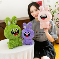 Nouvelle Peluche Lapin Haha Transfrontalière en Polyester, Mignonne et Amusante, Compagnon Unisexe pour Bébés et Enfants