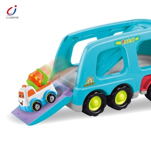 Chengji – <span class=keywords><strong>tracteur</strong></span> de transport en plastique, jouets, transporteur inertiel, friction coulissante, <span class=keywords><strong>camion</strong></span> de <span class=keywords><strong>dessin</strong></span> <span class=keywords><strong>animé</strong></span> avec lumière de musique - Product Image 4
