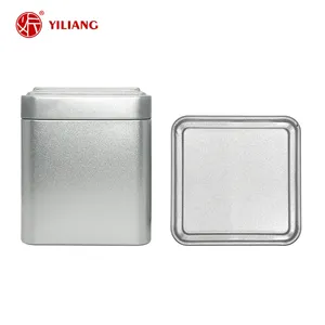 Wholesale Square Tea Container Tin Gift Box Packaging Metal Pure Color Tin Box For Cookies And Coffee