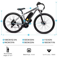 Vélo de montagne électrique EU Warehouse FLM E8 29 pouces 48V 750W 17.5AH pour adultes, tout-terrain