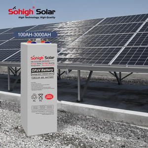 Batterie tubulaire au gel Sohigh OPZV 2V 100-2000Ah adaptée au système de stockage d'énergie solaire avec garantie de 10 ans et bornes en cuivre - Product Image 1