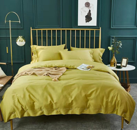 Ensemble de draps en coton gris, 100% coton, 300TC, housse de couette en coton classique de haute qualité