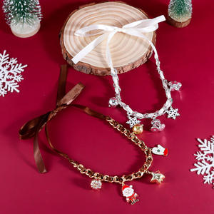 مجوهرات عيد الميلاد المخملية سحر الرقبة قلادة ذهبية قلادة للنساء - Product Image 5