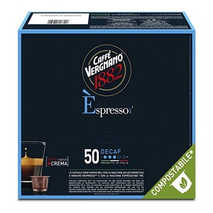 Capsule Vergnano 50 E'spresso Dek Compostabili, Set Monouso per Aziende in Carta, Metallo, Plastica e Ceramica, 0,17/Capsula - Product Image 1