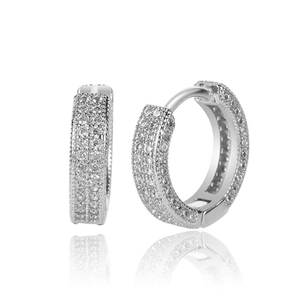 Petites boucles d'oreilles créoles pour hommes et femmes, style hip-hop punk, minimalistes, clous d'oreilles brillants en cristal, accessoires de mode - Product Image 3