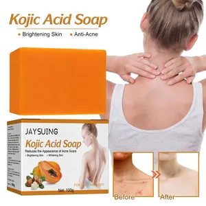 Hot Selling Wholesale Private Logo Handmade Bath Soap Brightening Whitening Lighten Skin <b>Care</b> Kojic Acid Soap Bar - Product Image 4