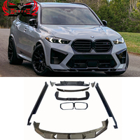 Kit carrosserie en fibre de carbone style M Power LD, lèvre avant, diffuseur arrière, extensions latérales, spoiler, compatible avec BMW X5M F95 LCI, accessoires OEM