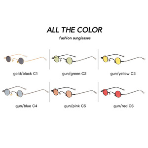 Drôle street shot lunettes de soleil polarisées simple petites lunettes rondes <span class=keywords><strong>steampunk</strong></span> rétro lunettes de soleil - Product Image 2