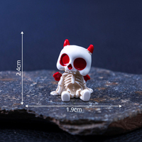 Miniatur Halloween Resin Labu Hantu Permen Kerangka Figur Kerajinan Ornamen untuk Suvenir Pesta Pengisi Dekorasi Meja Rumah