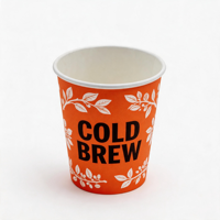 Gobelet à café en carton compostable personnalisable à paroi simple, impression numérique, écologique, recyclable, qualité alimentaire, logo/motif personnalisé