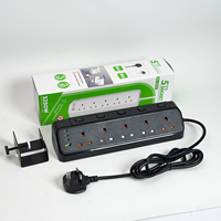 Barre d'alimentation de bureau robuste OEM, prise UK 13A 250V 3250W, ports de charge USB pour mobilier commercial