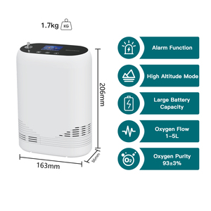 Micitech chăm sóc sức khỏe nhà sử dụng reargable du lịch mini O2 Máy phát điện 5L oxy máy thiết bị xách tay oxy Bộ tập trung - Product Image 4