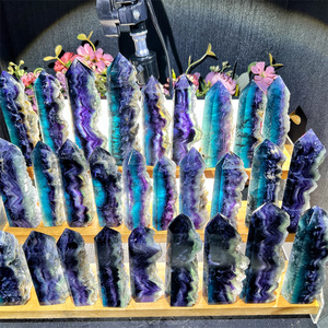 Đá quý tự nhiên chữa bệnh đẹp mắt, đá fluorite nhiều màu sắc, cạnh thô, để bán - Product Image 2