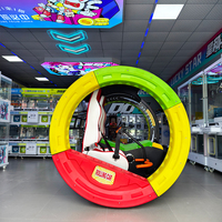 Équipement d'amusement professionnel : Voiture roulante à rotation 360° Happy Car pour centres commerciaux, divertissement pour enfants et parents, jeu à deux joueurs