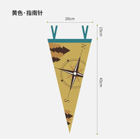 2025 nouveau design vente en gros chaîne main drapeaux personnalisé feutre triangle fanion drapeau, feutre bannière, feutre doux cardé fanion