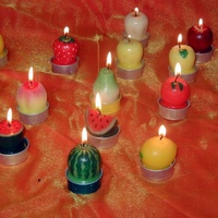 3D Fruchtform Handgemachte Kerze Pfirsich Apfel Birne Zitrone Orange Wiederverwendbar für Kerzenherstellung Harz-Seifen-Gießen Feiertags-Diwali-Riegel