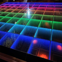 Vente chaude 3D Style Portable certifié CE LED piste de danse MIX couleur 10*10m décor de mariage panneau en forme de cercle