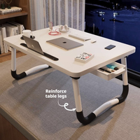 Table d'étude compacte, polyvalente et durable en métal, bureau pliable pour ordinateur portable, lit, canapé, bureau, hauteur réglable, légère, gain de place