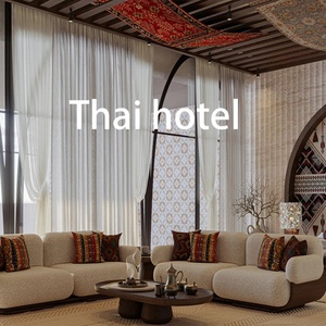 Éclairage tropical moderne de style Lanna pour les resorts thaïlandais, lampes suspendues artisanales, peinture artisanale, créer une ambiance relaxante - Product Image 3