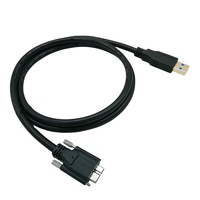 Câble USB 3.0 Type A vers Micro B mâle de 5 m avec double verrouillage à vis, câble USB3 pour caméra industrielle, câble de vision pour machine, assemblage de câble de vision