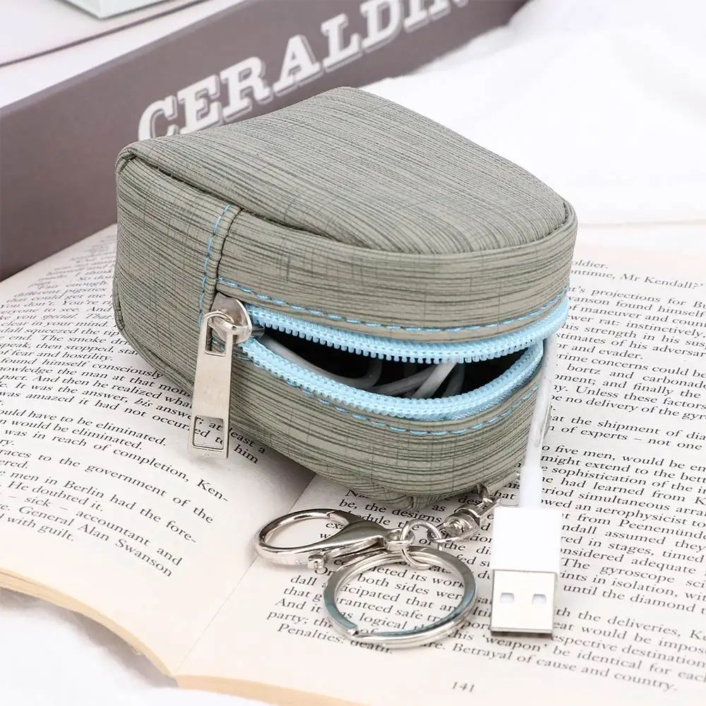Women Cute PU Coin Bags With Key Ring Zipper Mini Wallets Change Money Pouch Bags Mini Backpack Keychain