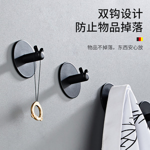 Bắc Âu Sáng Tạo Màu Đen Kim Loại Áo Móc Không Gian Nhôm Móc Đơn Cho Tường Mới Đấm Miễn Phí Thiết Kế Lớn Móc Cho Nhà Bếp Giẻ - Product Image 4