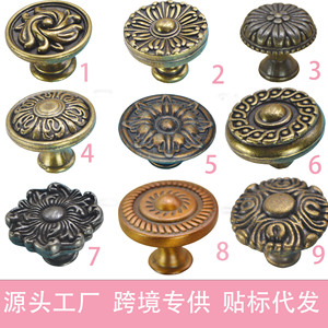 Furniture Handle And <b>Knob</b> Zinc Alloy Round Traditional Drawer Pull Head Durable Home Decoration - Product Image 2