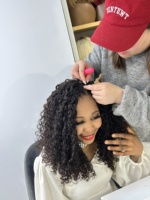 Rambut Keriting Burma Crohect dengan Ujung Keriting, 60g Per Pak, Harga Grosir, Kualitas 12A, Rambut Asli Manusia, Rambut Tipis untuk Wanita