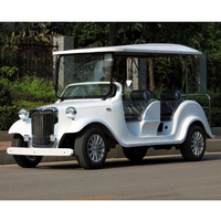 Navette électrique 6 places de style vintage personnalisée pour les stations voiturette de golf à batterie à faible bruit pour les visites de parc Classic EV