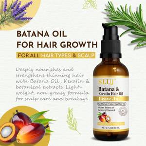 Le traitement des cheveux favorise la croissance des cheveux plus épais 2 oz d'huile de graines de batana sans paraben pour la croissance des cheveux - Product Image 2