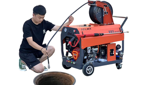 Amjet barato fácil caballos de fuerza bomba italiana 150 bar 2175 PSI máquina de limpieza de tuberías de drenaje lavadora de alta presión del motor - Product Image 4