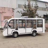 Prix d'usine Bus électrique de tourisme 14 places avec rampe pour fauteuils roulants, moteur 7,5 kW, style train vintage, en fibre de verre et acier