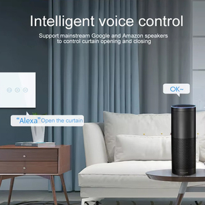 Interrupteur intelligent Wi-Fi pour rideaux LangYeao en verre trempé, 400W, compatible Alexa Google Home, mode minuterie et scénario, 4 couleurs - Product Image 2