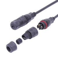 AHUA 4PIN DC Power Signal Electrical Plug M20 Vis Fixation 4 Voies Led Wire Connector M20 Assembly L Connector IP65 LED Connector