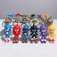 Porte-clés en caoutchouc souple PVC 3D à l'effigie de personnages de dessins animés, vente en gros à prix d'usine, plus de 1000 modèles, vente chaude, assortiment en vrac