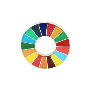 مخصص الامم المتحدة أهداف التنمية المستدامة طية صدر السترة شارة بدبوس المعادن قوس قزح المينا عجلة sdg دبوس مجموعة