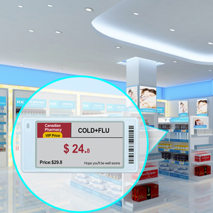 ป้ายแสดงราคาอิเล็กทรอนิกส์ Eink Epaper ขนาด 2.13 นิ้ว สำหรับร้านค้าปลีก ป้ายอิเล็กทรอนิกส์ ESL ป้ายราคาดิจิทัล สำหรับโรงพยาบาล ร้านขายยา โซลูชั่น IoT ซอฟต์แวร์ - Product Image 1
