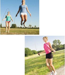 Cuerda para saltar ajustable con rodamientos de bolas, mango de espuma y cable de acero para entrenamiento de boxeo, gimnasio y fitness. - Product Image 2