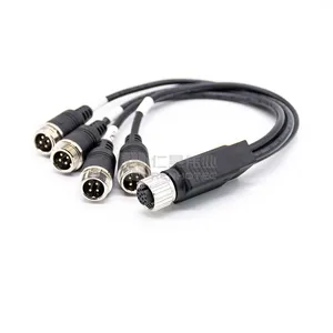 12PIN Famale 4 Pin Male to GX 4 Pin Male M12 Cable M12 Cable