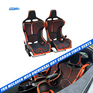 Sièges de voiture en fibre de carbone personnalisés avec logo, modèle universel, pour McLaren 720S 540C 650S Senna, sièges de course en tissu Alcantara - Product Image 1